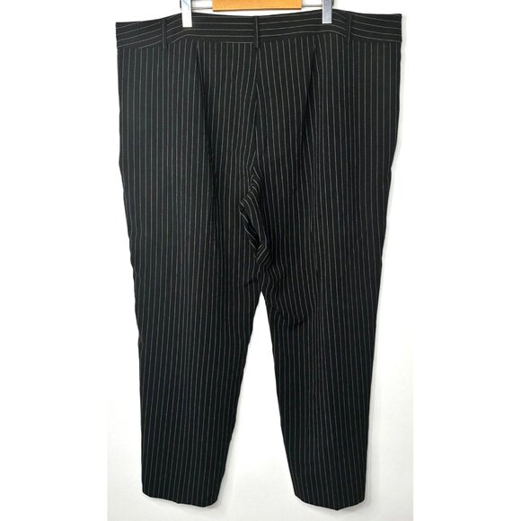 Michel Studio Collection Womens Pants Dress Pinstripes Business Black Sz 22 NWT - Picture 2 of 10